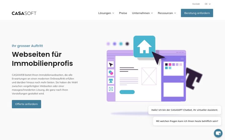 Screenshot of casaweb.ch