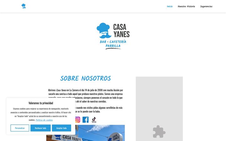 Screenshot of casayanes.com