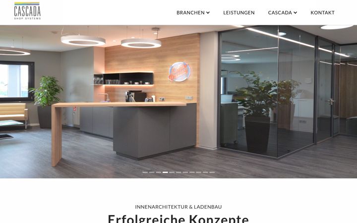 Screenshot of cascada-shop-systems.de