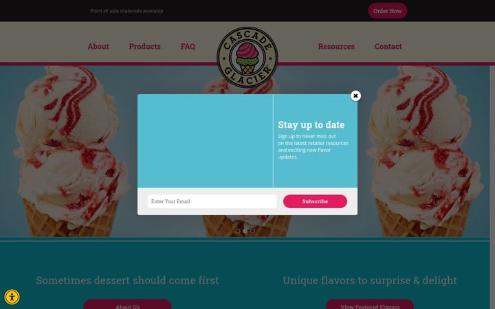 Screenshot of cascadeglacier.com