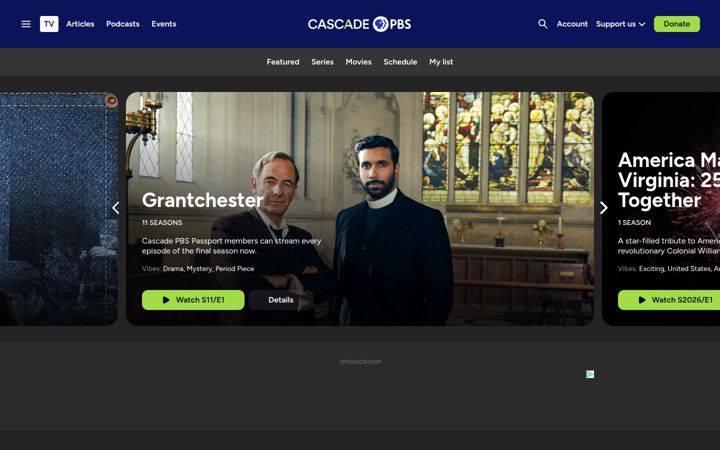 Screenshot of cascadepbs.org
