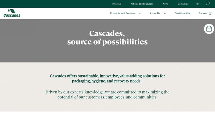 Screenshot of cascades.com
