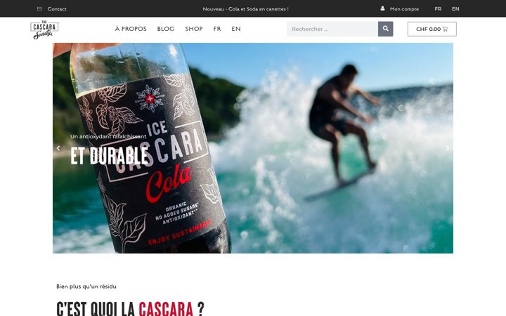 Screenshot of cascara-society.ch