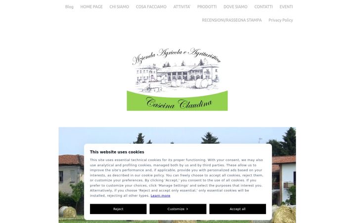 Screenshot of cascinaclaudina.it