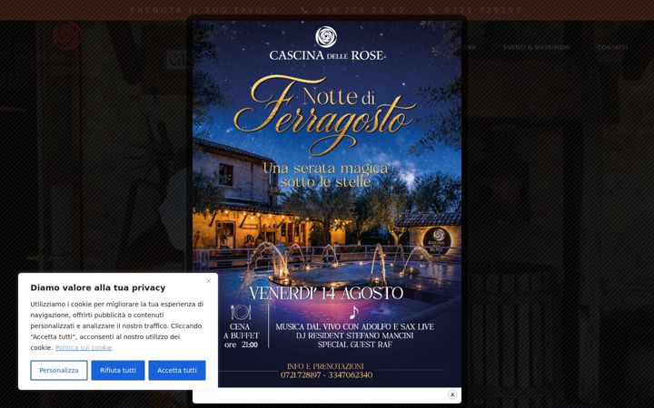Screenshot of cascinadellerose.com