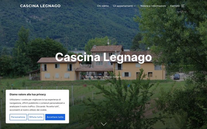Screenshot of cascinalegnago.it