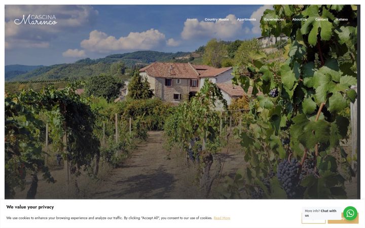 Screenshot of cascinamarenco.it