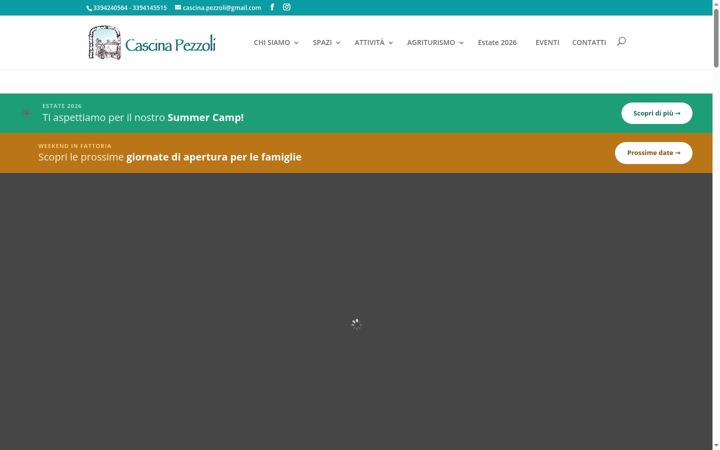 Screenshot del banner di consenso mostrato prima di qualsiasi interazione