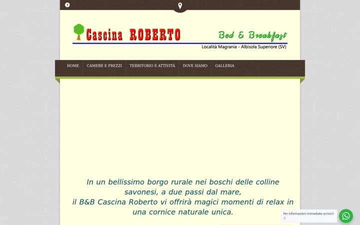 Screenshot of cascinaroberto.it