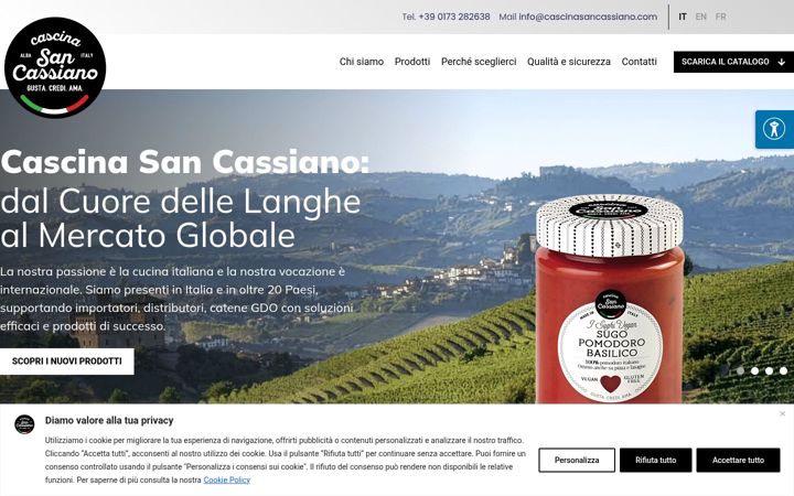 Screenshot of cascinasancassiano.com
