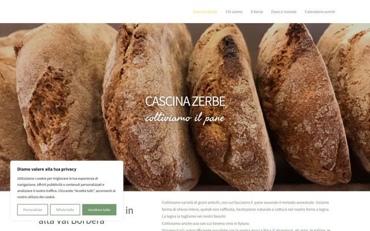 Screenshot of cascinazerbe.it