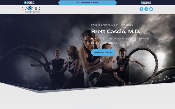 Screenshot of casciosports.com