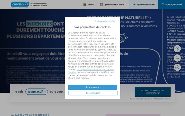 Screenshot του casden.fr