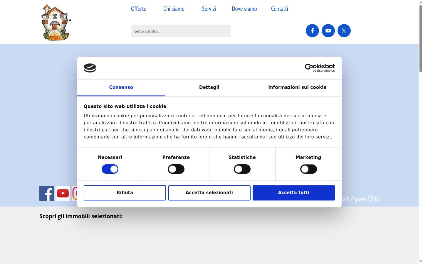 Snímek obrazovky baneru souhlasu zobrazeného před jakoukoli interakcí