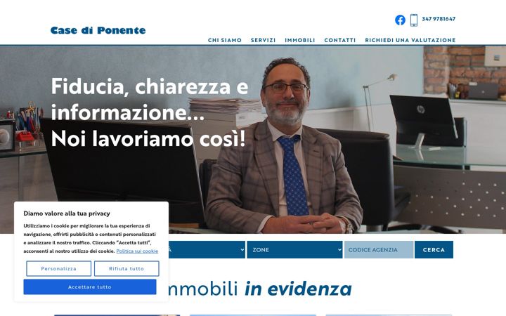 Screenshot of casediponente.it