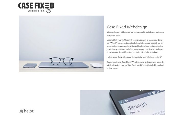 Screenshot of casefixed.nl
