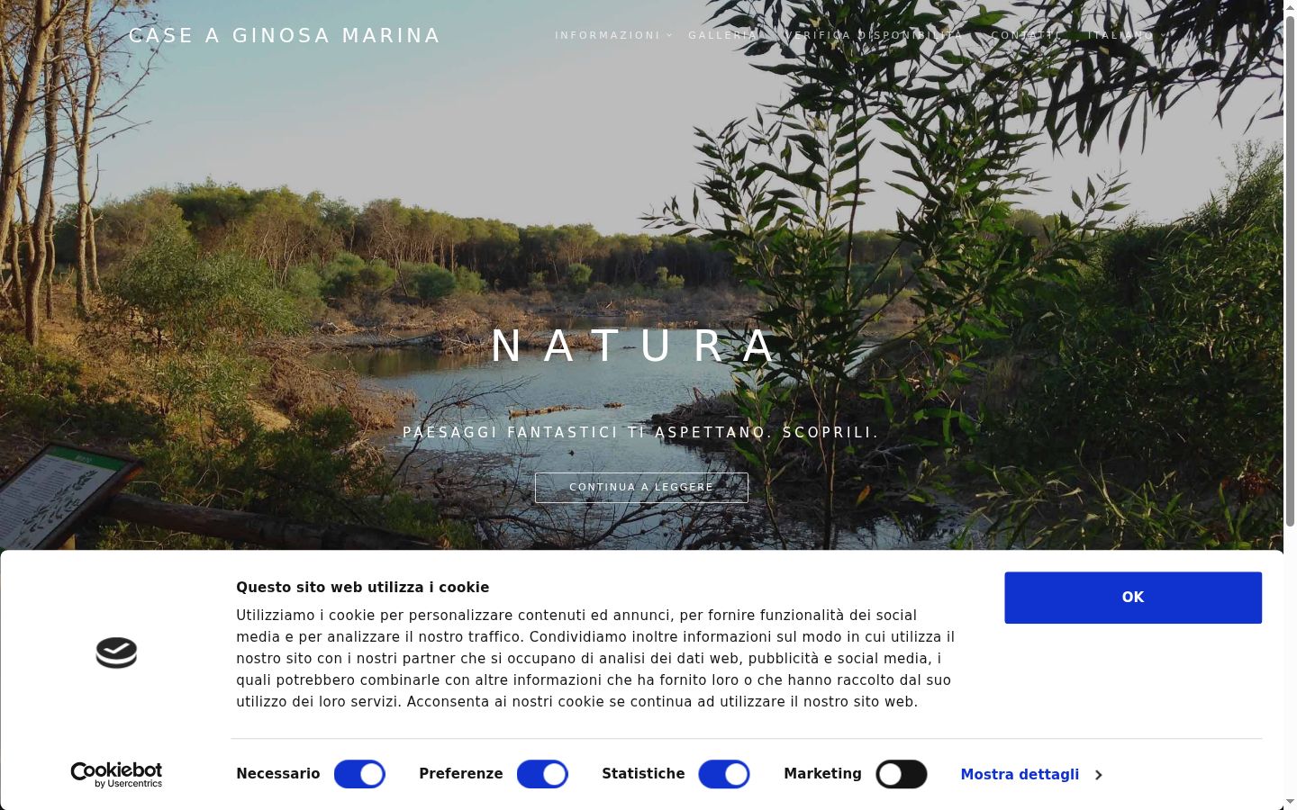 Screenshot of the consent banner shown before any interaction