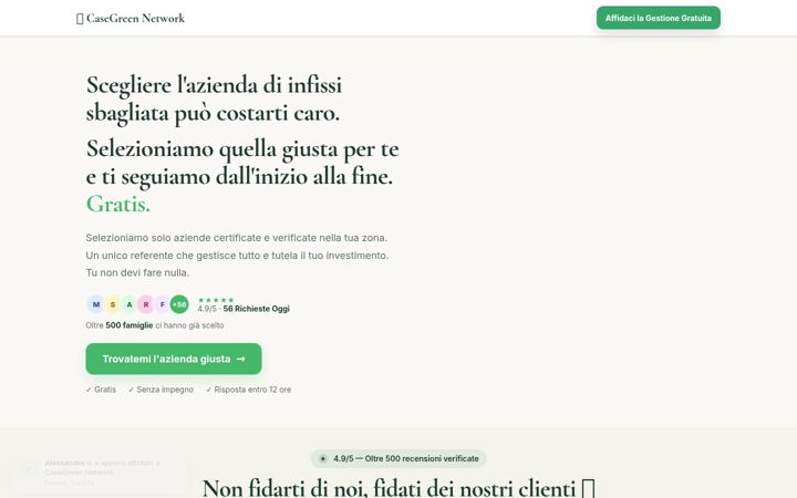 Screenshot of casegreenetwork.it
