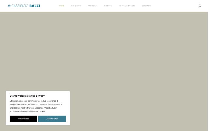 Screenshot of caseificiobalzi.it