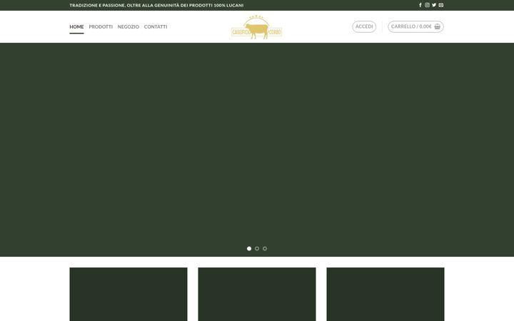 Screenshot of caseificiocorbo.it