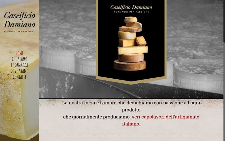 Screenshot of caseificiodamiano.it