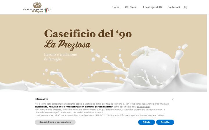 Screenshot of caseificiodel90.it