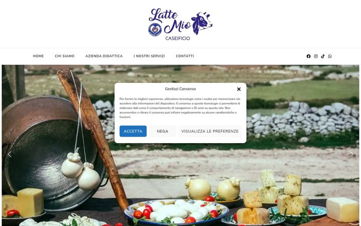 Screenshot of caseificiolattemio.it