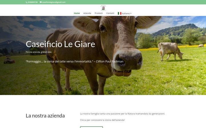 Screenshot of caseificiolegiare.com