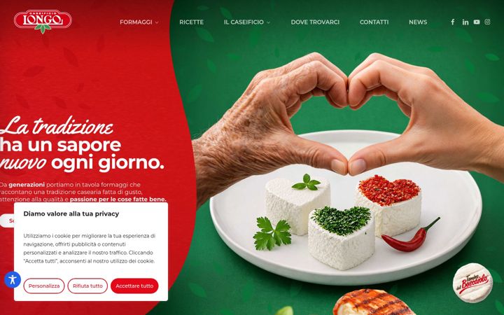 Screenshot di caseificiolongo.it