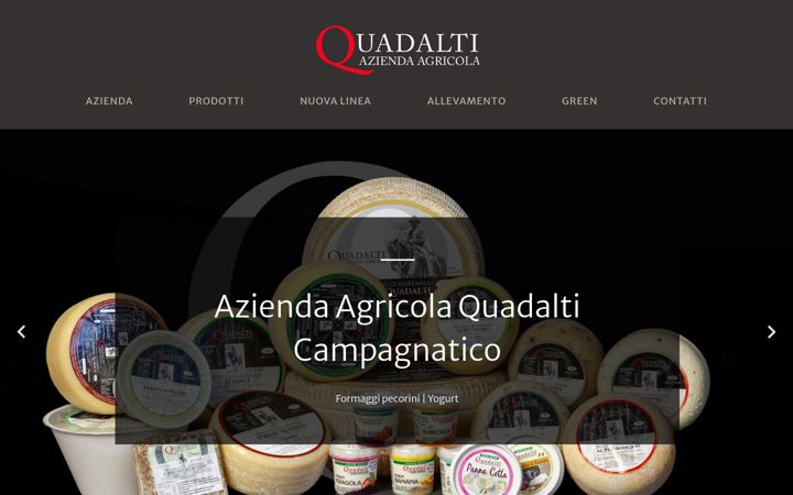 Screenshot of caseificioquadalti.it