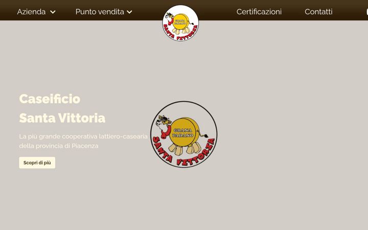 Screenshot of caseificiosantavittoria.it