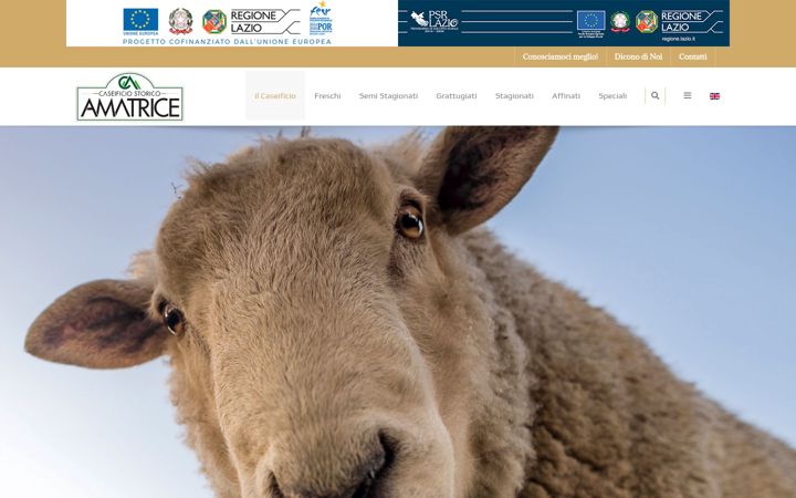 Screenshot of caseificiostoricoamatrice.com