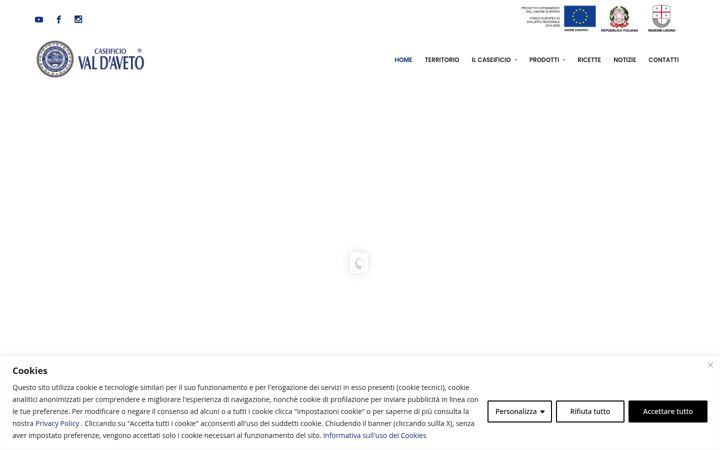 Screenshot of caseificiovaldaveto.com