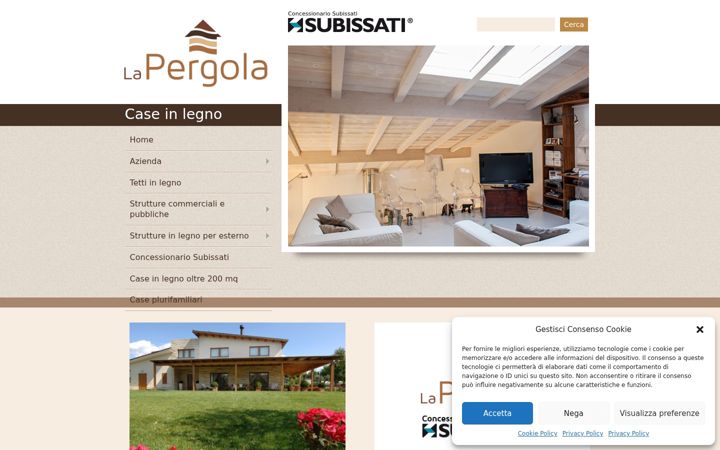 Screenshot of caseinlegnolucca.it