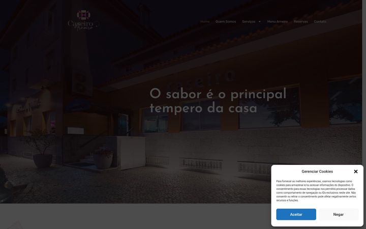 Screenshot of caseirorestaurante.com