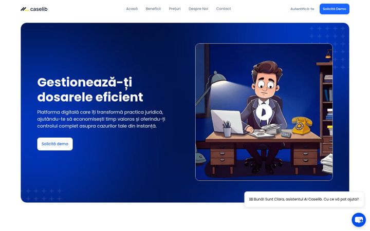 Screenshot of caselib.ro
