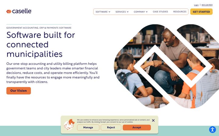 Screenshot of caselle.com