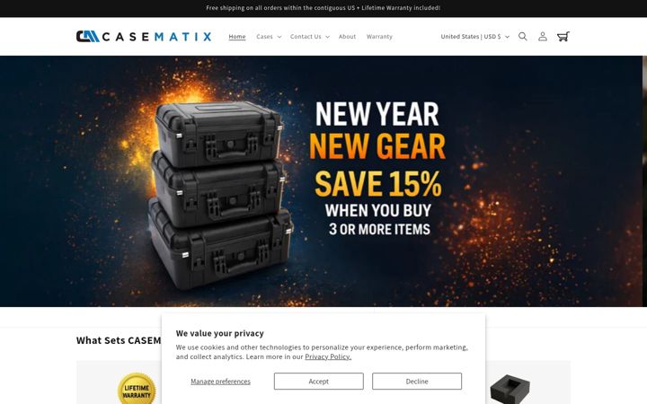 Screenshot of casematix.com