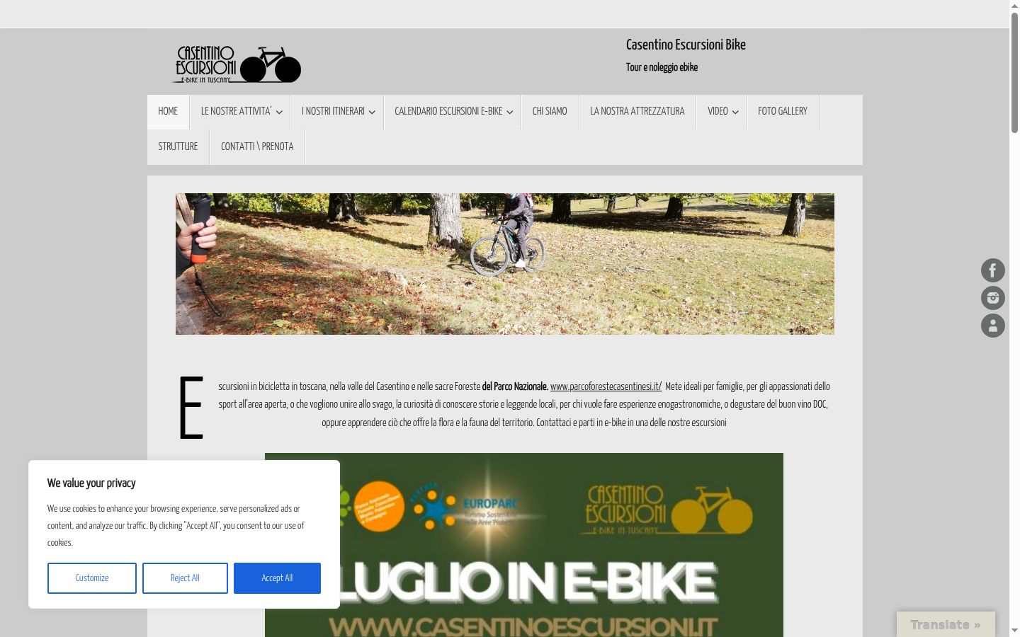 Skærmbillede af samtykkebanneret, som det blev vist før nogen interaktion