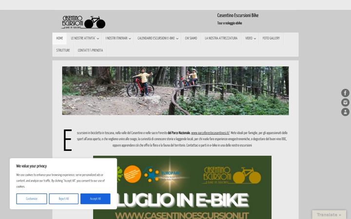 Screenshot di casentinoescursioni.it