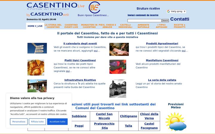 Screenshot di casentinolive.it