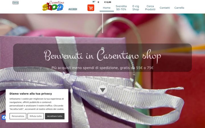 Screenshot of casentinoshop.com