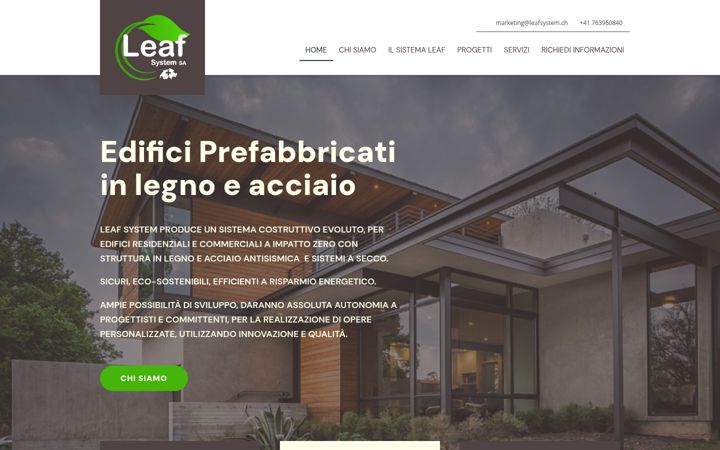 Screenshot of caseprefabbricatelegnoacciaio.com