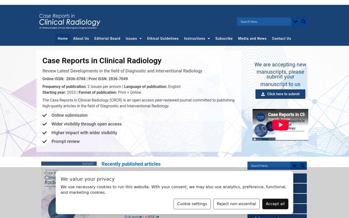 Screenshot van caserepclinradiol.org
