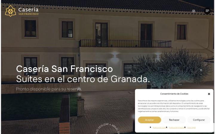 Screenshot of caseriasanfrancisco.com