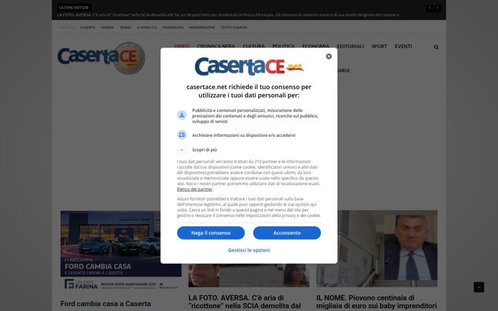 Screenshot of casertace.net