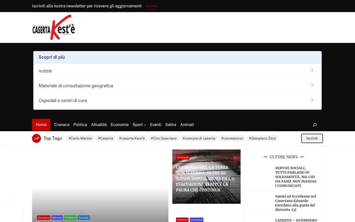 Screenshot of casertakeste.it