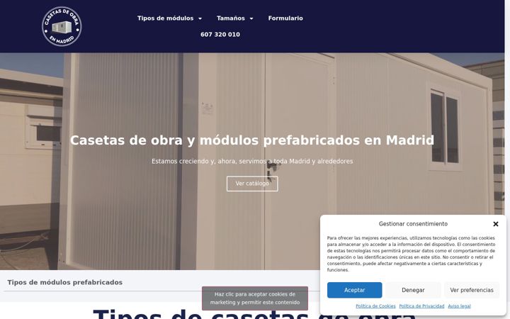 Screenshot ta' casetasdeobramadrid.es