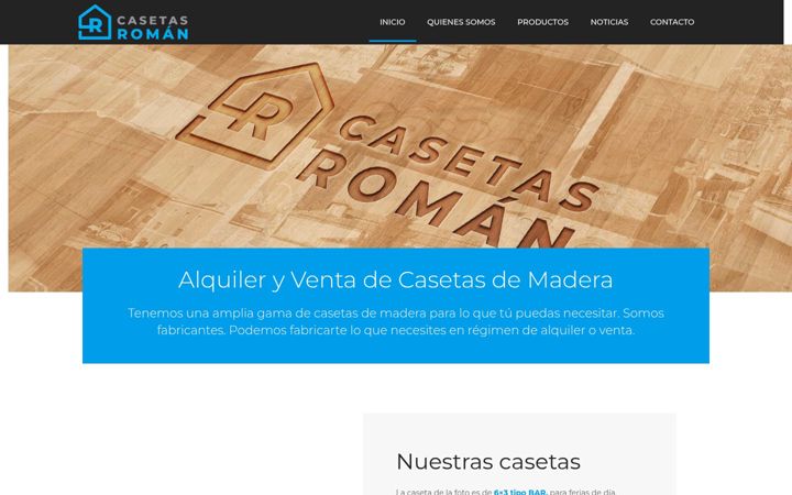 Screenshot of casetasroman.es
