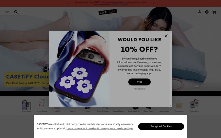 Képernyőkép: casetify.com
